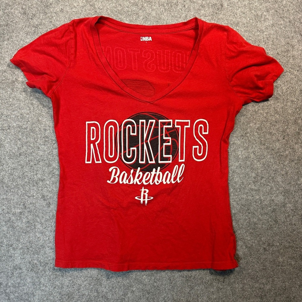 NBA Houston Rockets James Harden T-Shirt Large Red V-Neck Graphic Tee